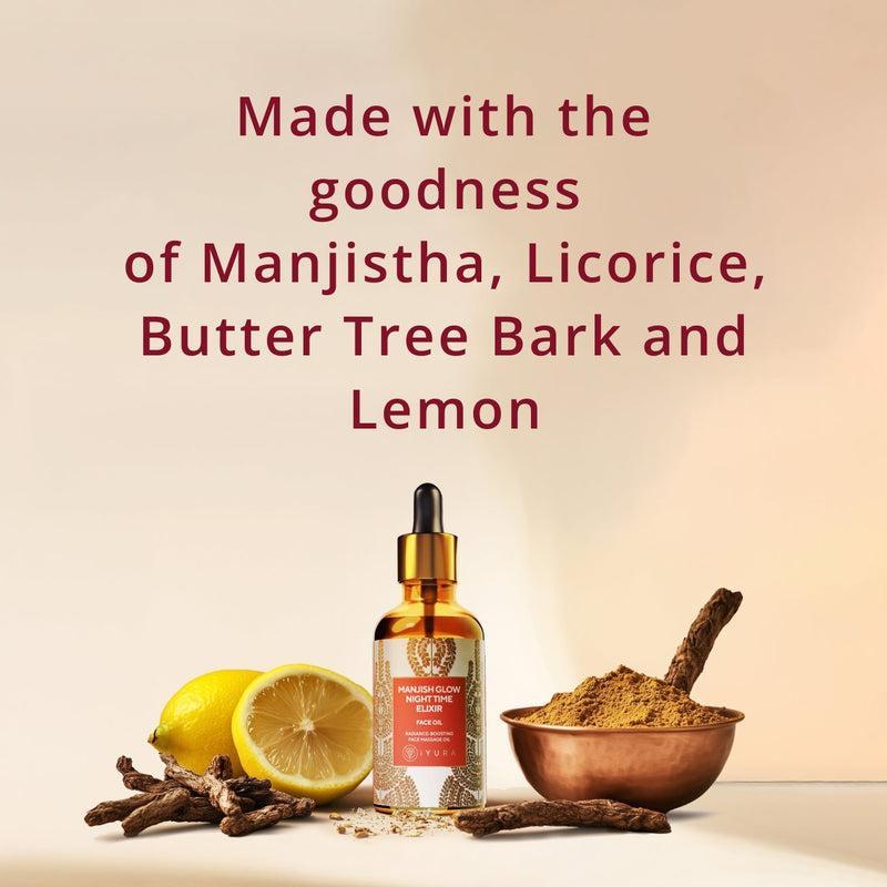 Manjish Glow Elixir - Ayurvedic Night-Time Face Oil 3