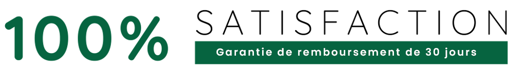 100% satisfaction, 30 day money back guarantee