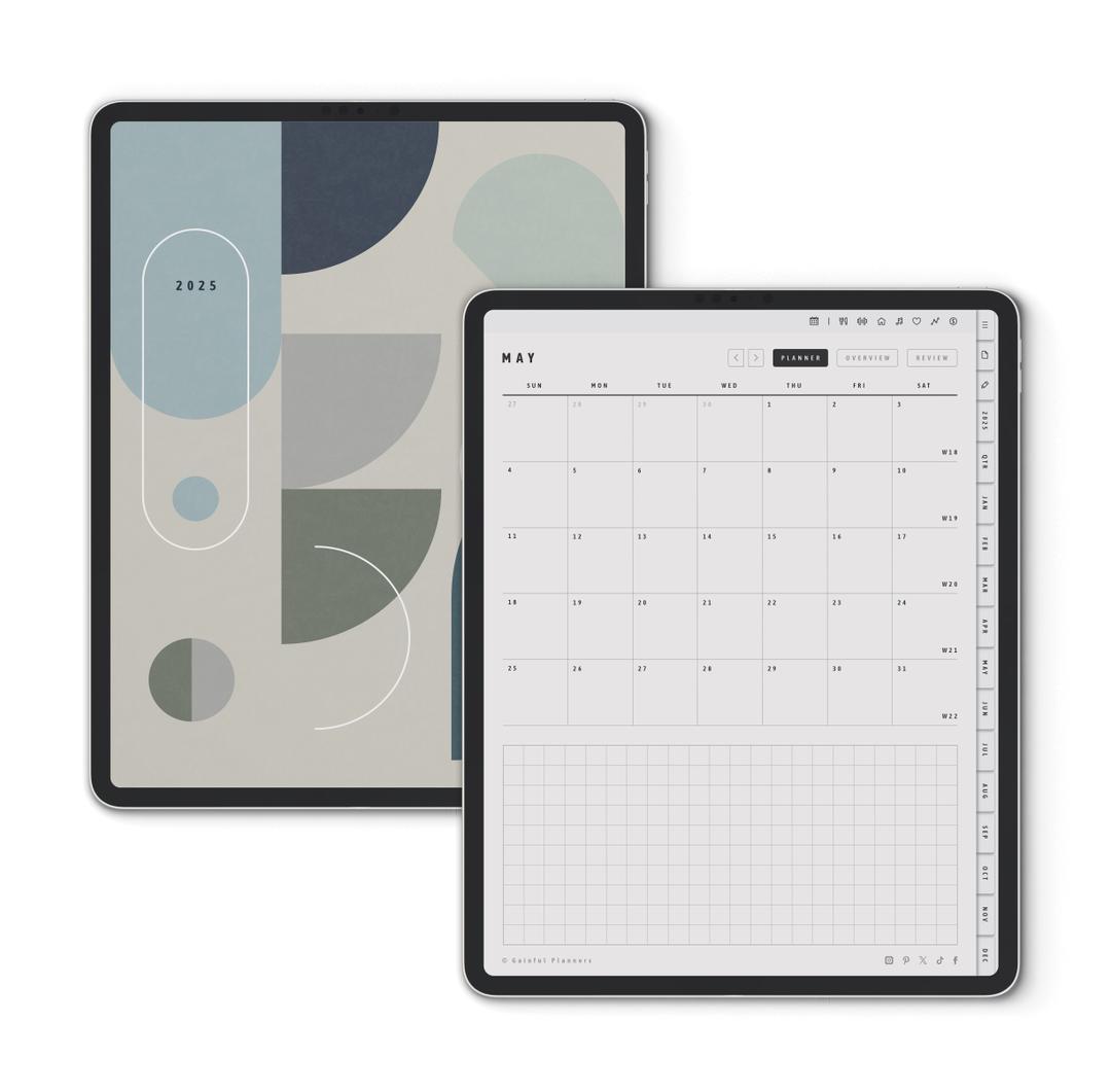 Neutral Portrait Digital Planner 2026