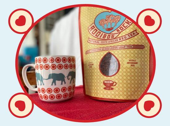 rooibos rock loose leaf tea and mug