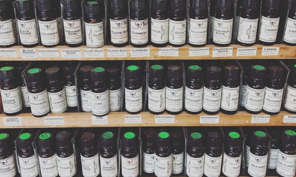 Moon Haven Essential Oils Display