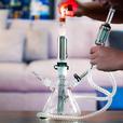 person smoking hookah bong