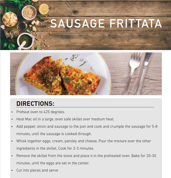 Sausage Frittata Recipe Directions