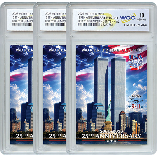 9/11 Never Forget 25th Anniversary Trading Card — 3 Pack