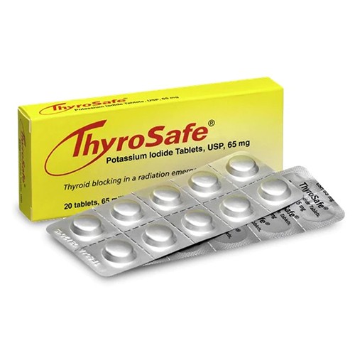 FDA Approved Thyrosafe Potassium Iodide (KI) Tablets - Protects Against Radioactive Iodine