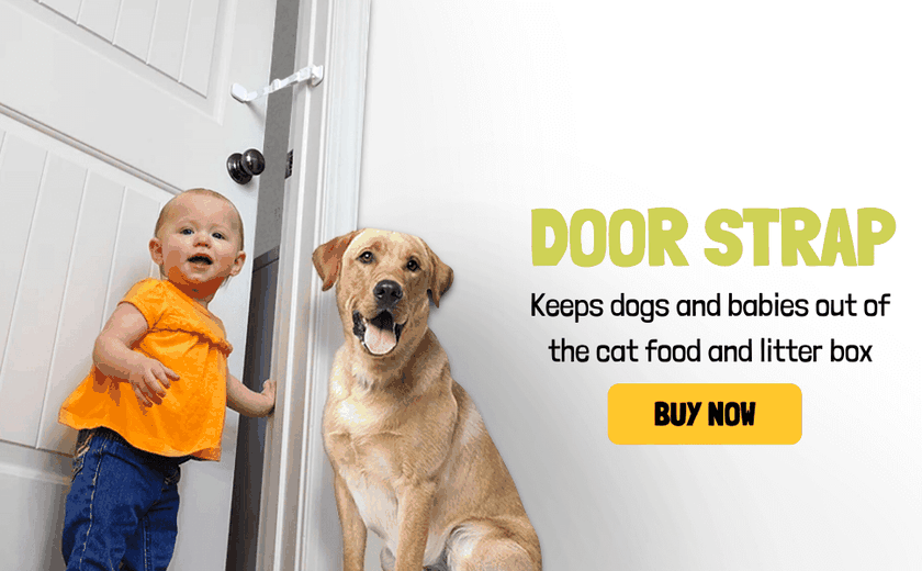 The Door Buddy® Dog Proof Litter Box Baby Proof Doors