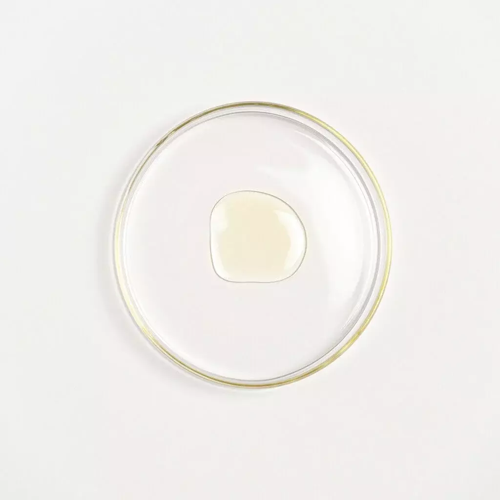 A drop of Prinourish serum on a petri dish