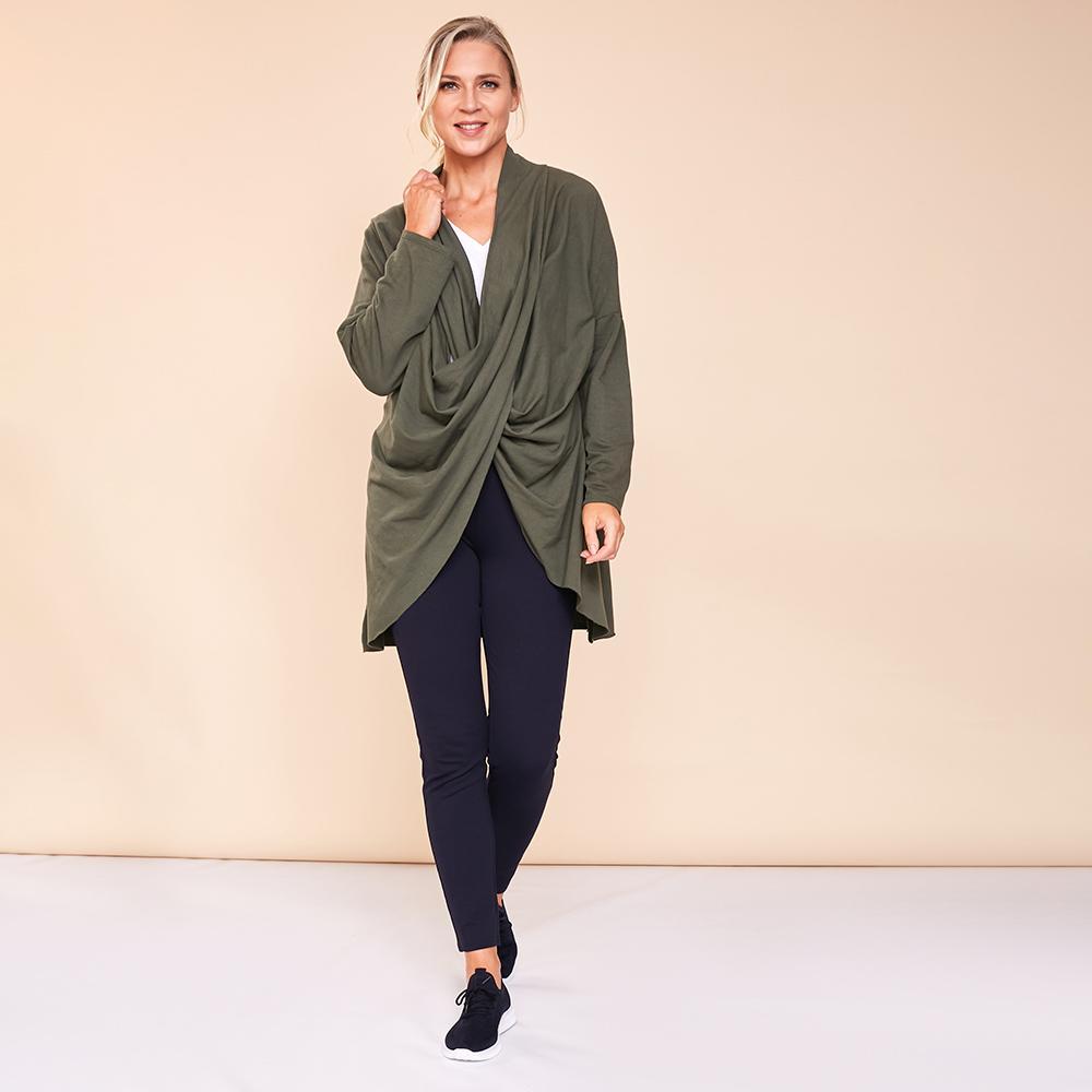 Saoirse Wrap Cardigan (Khaki)
