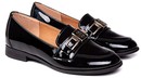 Lucy - women black dress slip on shoes - Reindeer Leather