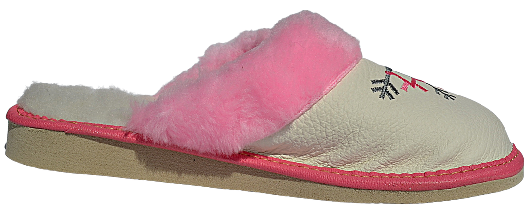 Gianna - Women handmade leather slippers - Reindeer Leather