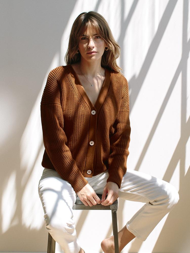 The Shelter Cardigan Burnt Sienna