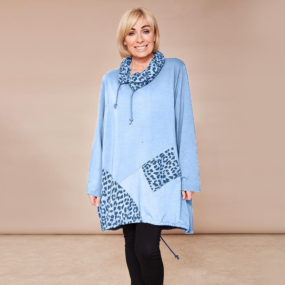 Natalie Jersey Tunic(Sky Blue)