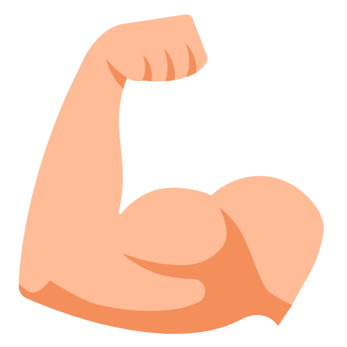 Flexing arm muscles