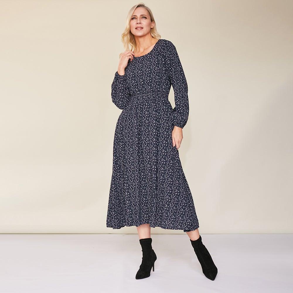 Rachel Dress (Navy)