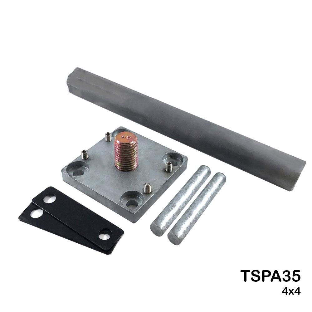 Titan structural wood post anchor on a white background