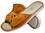 Ophelia - Women Open toe house Slippers - Reindeer Leather