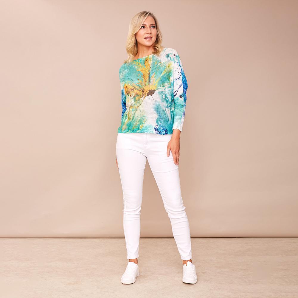 Karina Batwing Jumper (Splash)