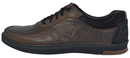 Christos - Mens brown leather sneakers - Reindeer Leather
