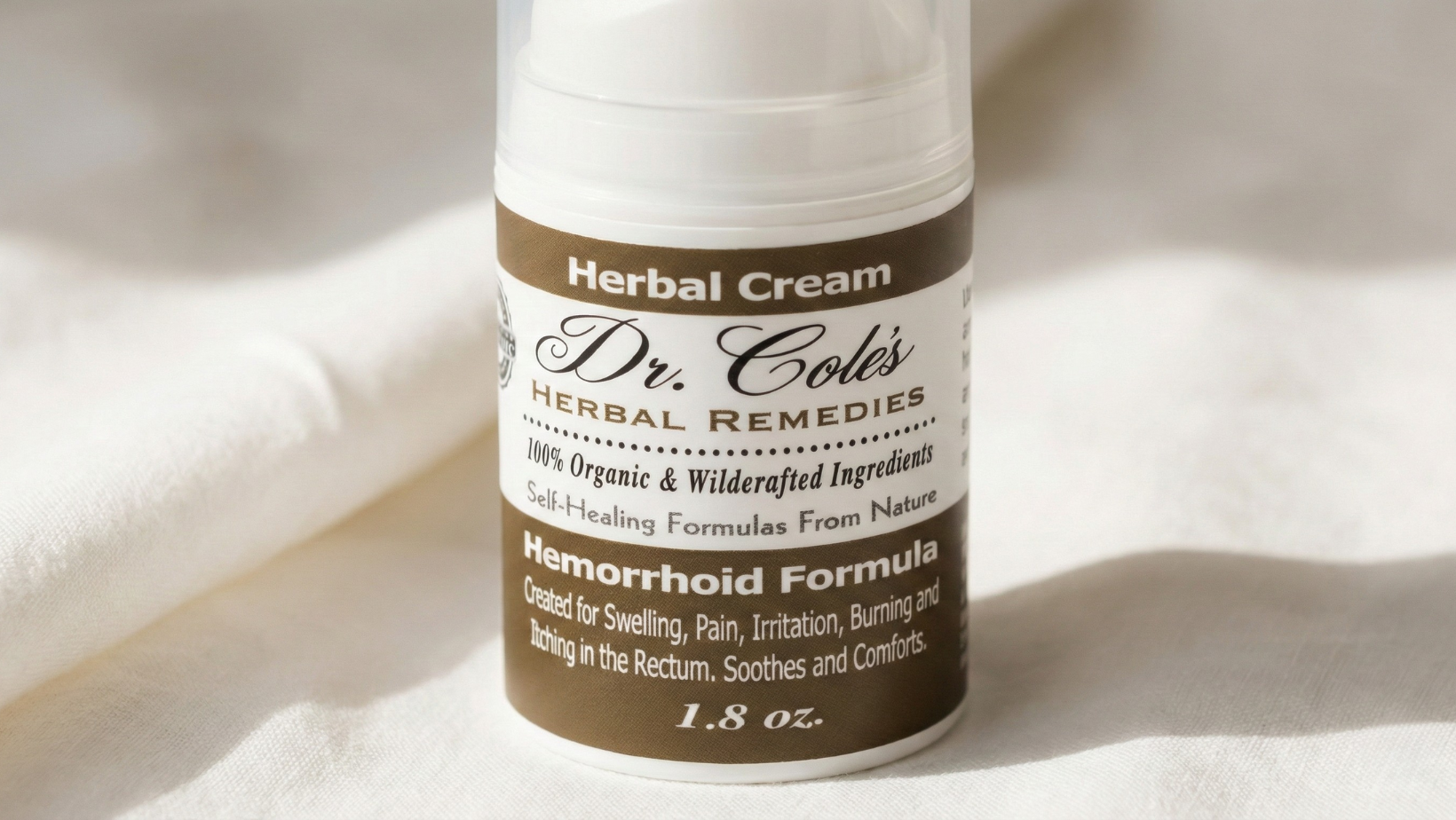 Dr. Cole’s Herbal Remedies hemorrhoid cream made with radish root ferment
