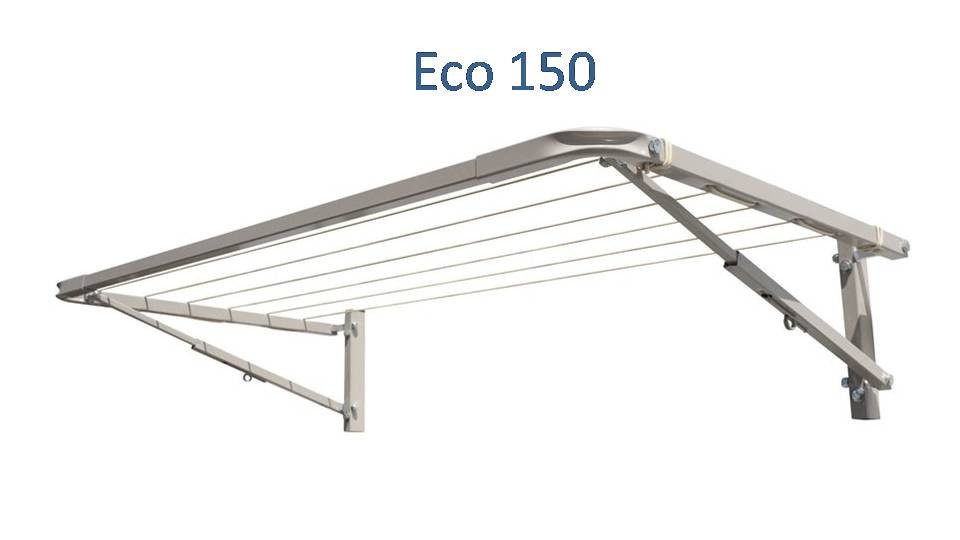 eco 150 fold down clothesline 1500mm wide deployed