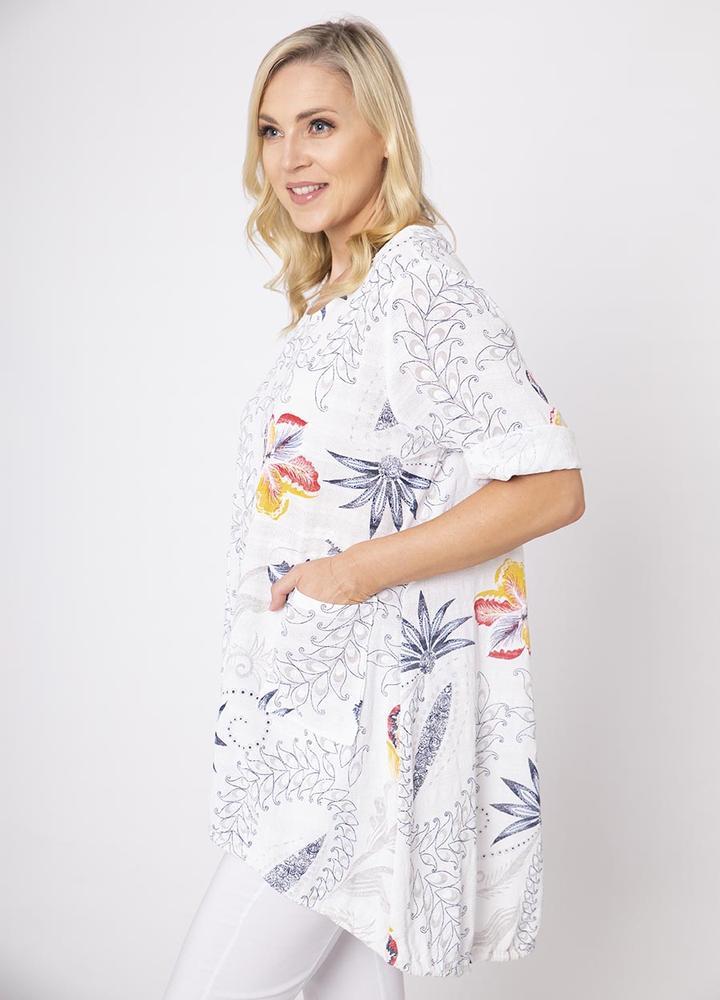 2 Pocket Floral Tunic