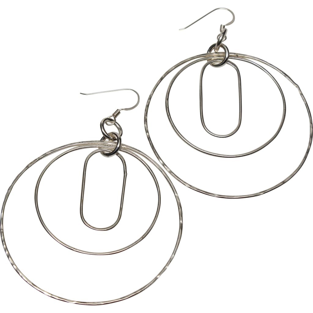 Funky Argentium Silver Hoop Earrings by Junebug Jewelry Designs