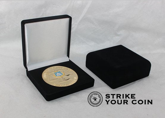 Custom challenge coin presentation box