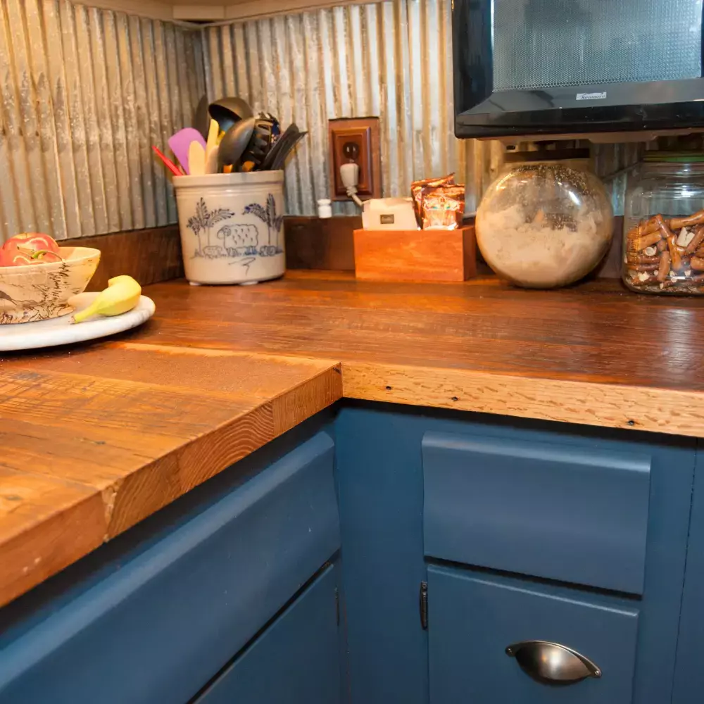 reclaimed wood counter tops