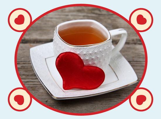 rooibos rocks cup with a heart