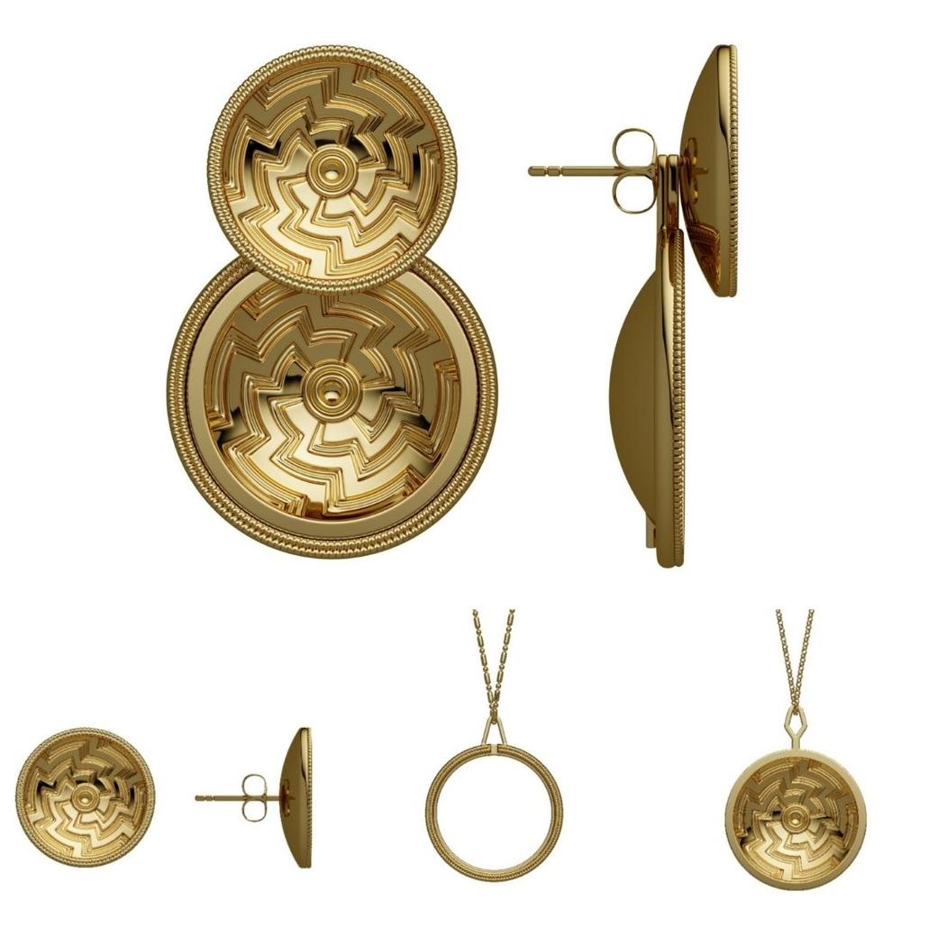 African Weaved Basket inspired 14K Gold Plated Jewelry