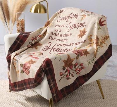 throw blanket with fall flower pattern: For everything there is a season, and a time for every purpose under heaven