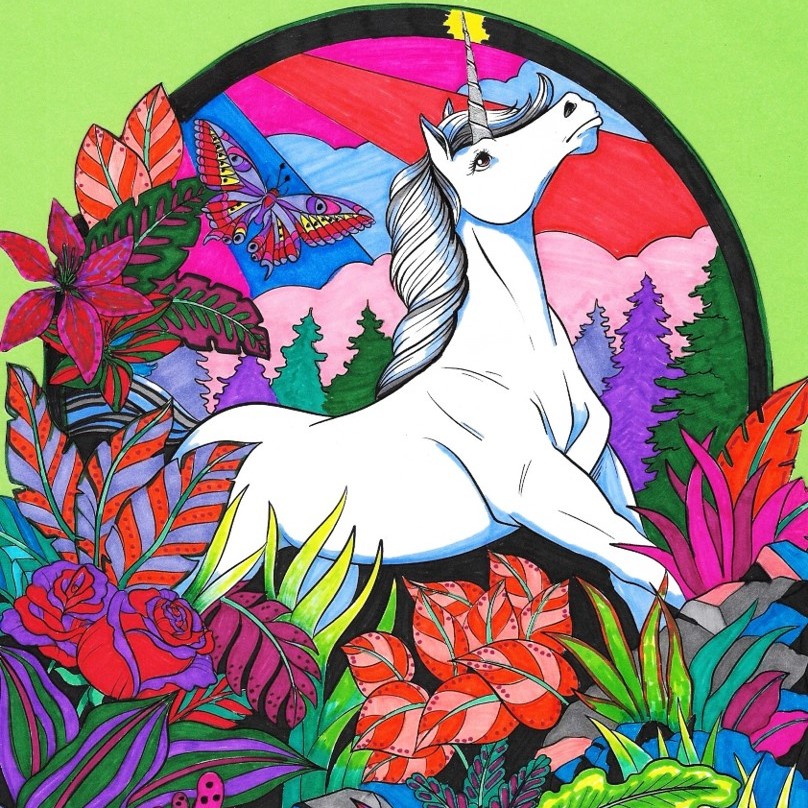 Colorful Unicorns Adult Coloring Book Illustrated By Terbit Basuki – ColorIt