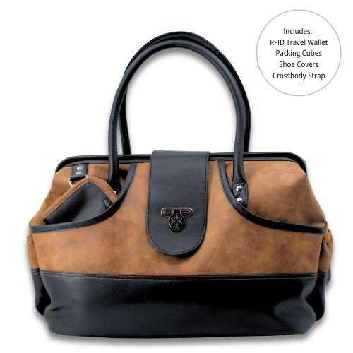 Weekender Duffel Bag for Women with Packing Cubes, Travel Wallet, Shoe Covers