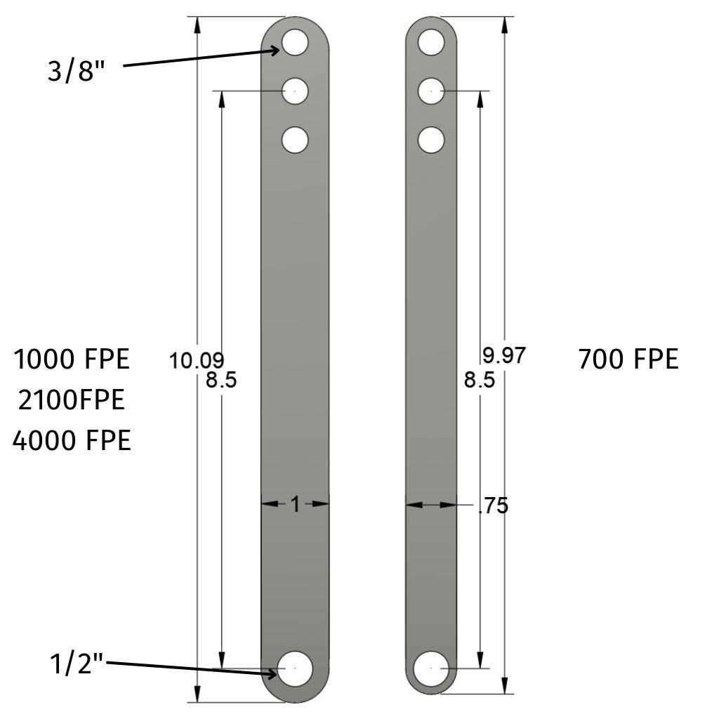 hardbar hanger sizes