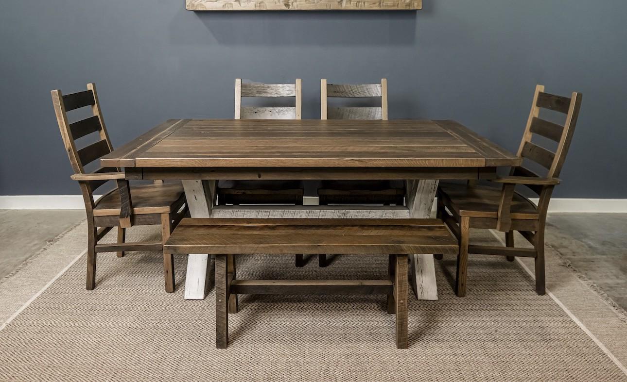 rustic barnwood farmhouse table