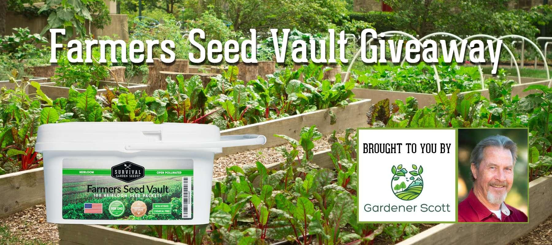 Farmers Seed Vault Giveaway brought to you by Gardener Scott