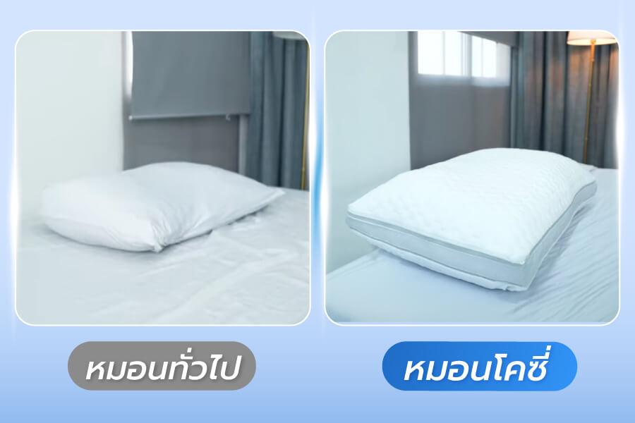 ความแตกต่างระหว่างหมอนโคซี่ vs หมอนทั่วไป