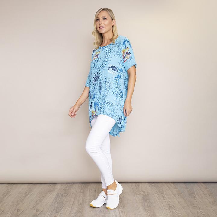 Lily Cotton Top (Blue)