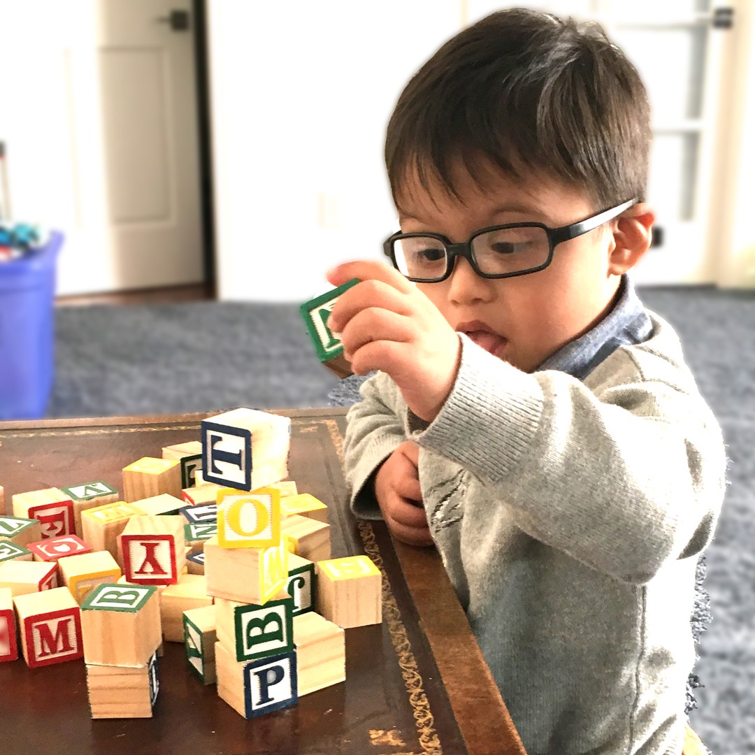 Skoolzy 30 Wood Alphabet Blocks - Stacking ABC Letter Colors Wooden Blocks for 