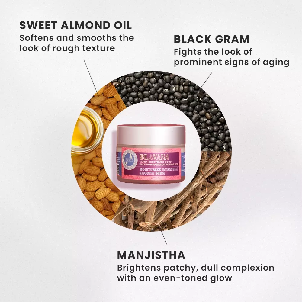 Main ingredients: Black Gram, Manjistha, Sweet Almond Oil