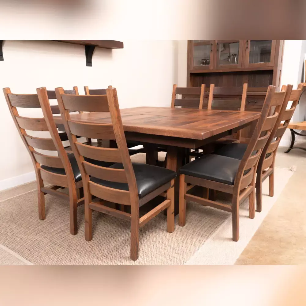 Square Reclaimed Wood Dining Table