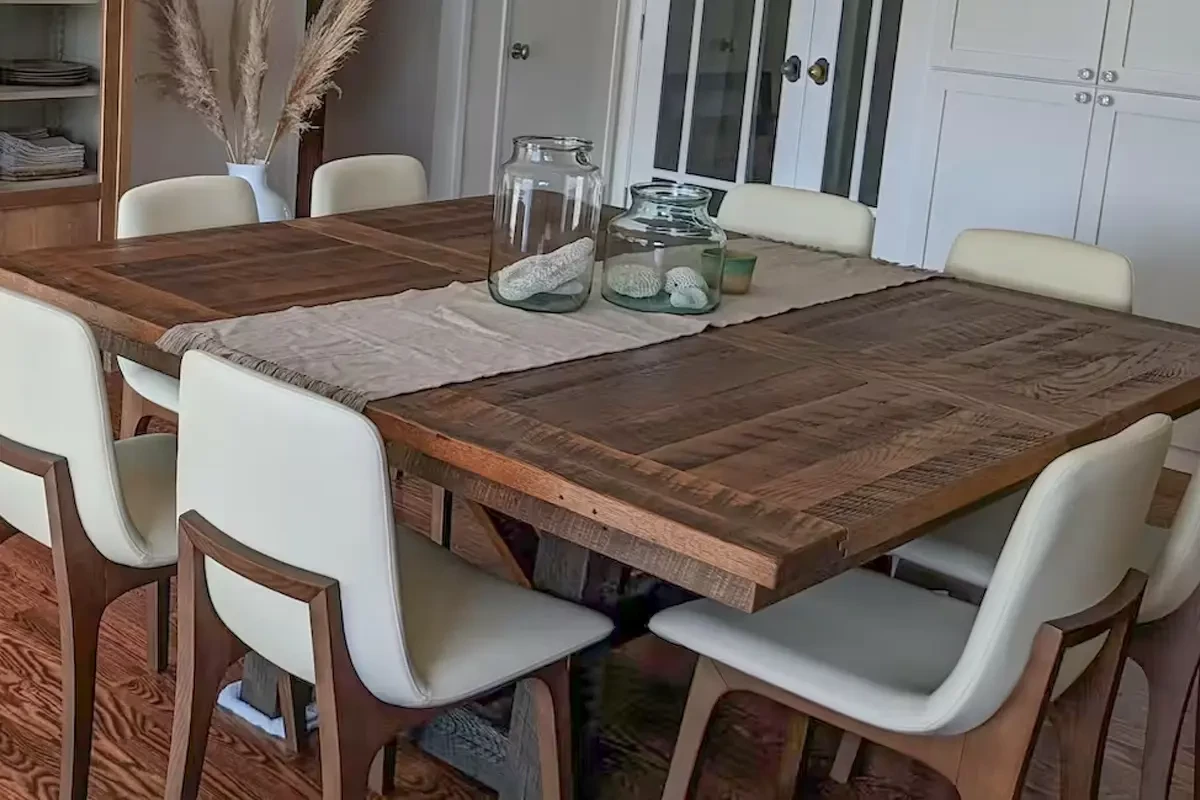 Hawthorne Rustic Square Dining Table for 8