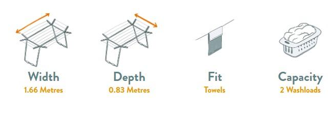 Hills Four Wing Expanding Clothes Airer