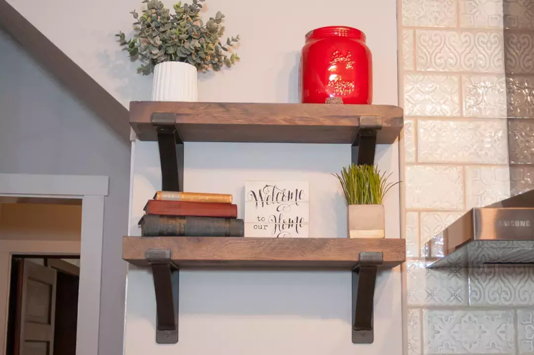 Kitchen Shelves for Craftsman Home