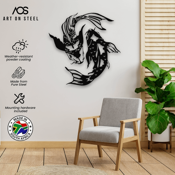 Koi Fish Metal Wall Art