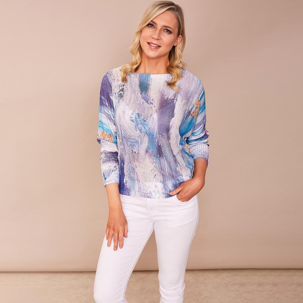 Karina Batwing Jumper (Blue)