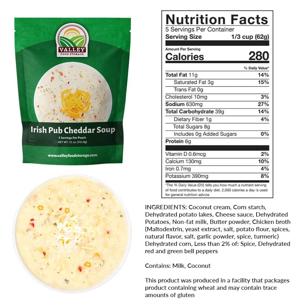 Irish Pub Cheddar Potato Soup Nutrition Facts