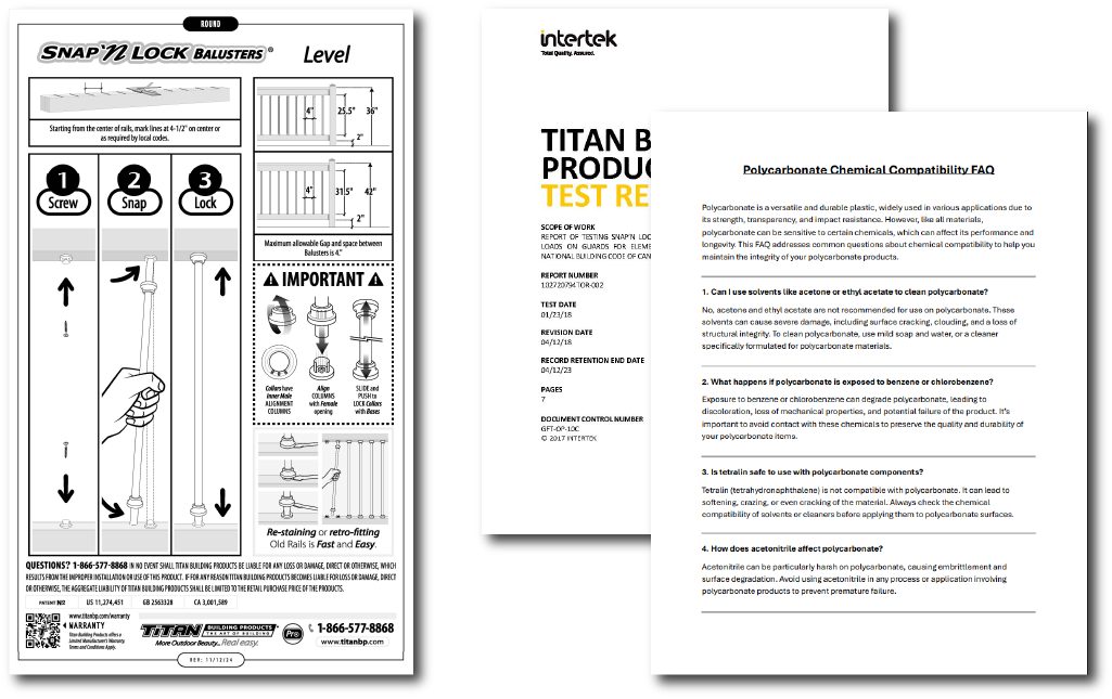 Installation Guides and Engineering Reports piled next to each other