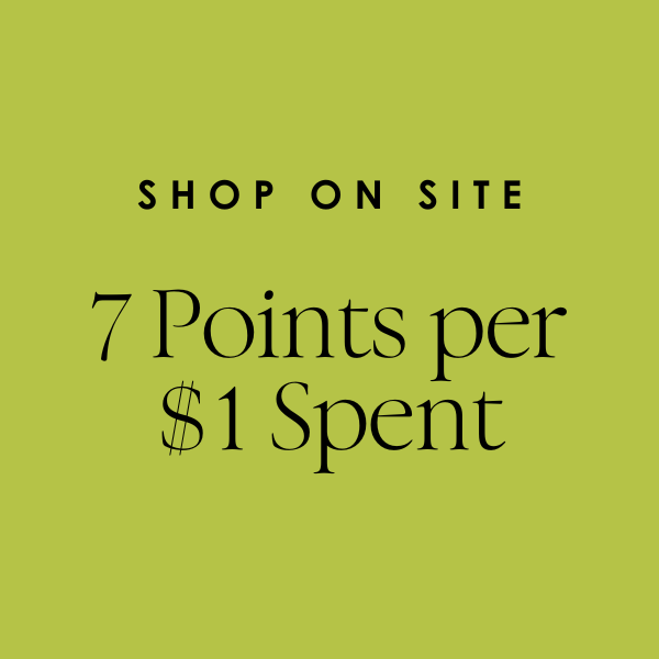 shop on site: 7 points ger 1 dollar spent