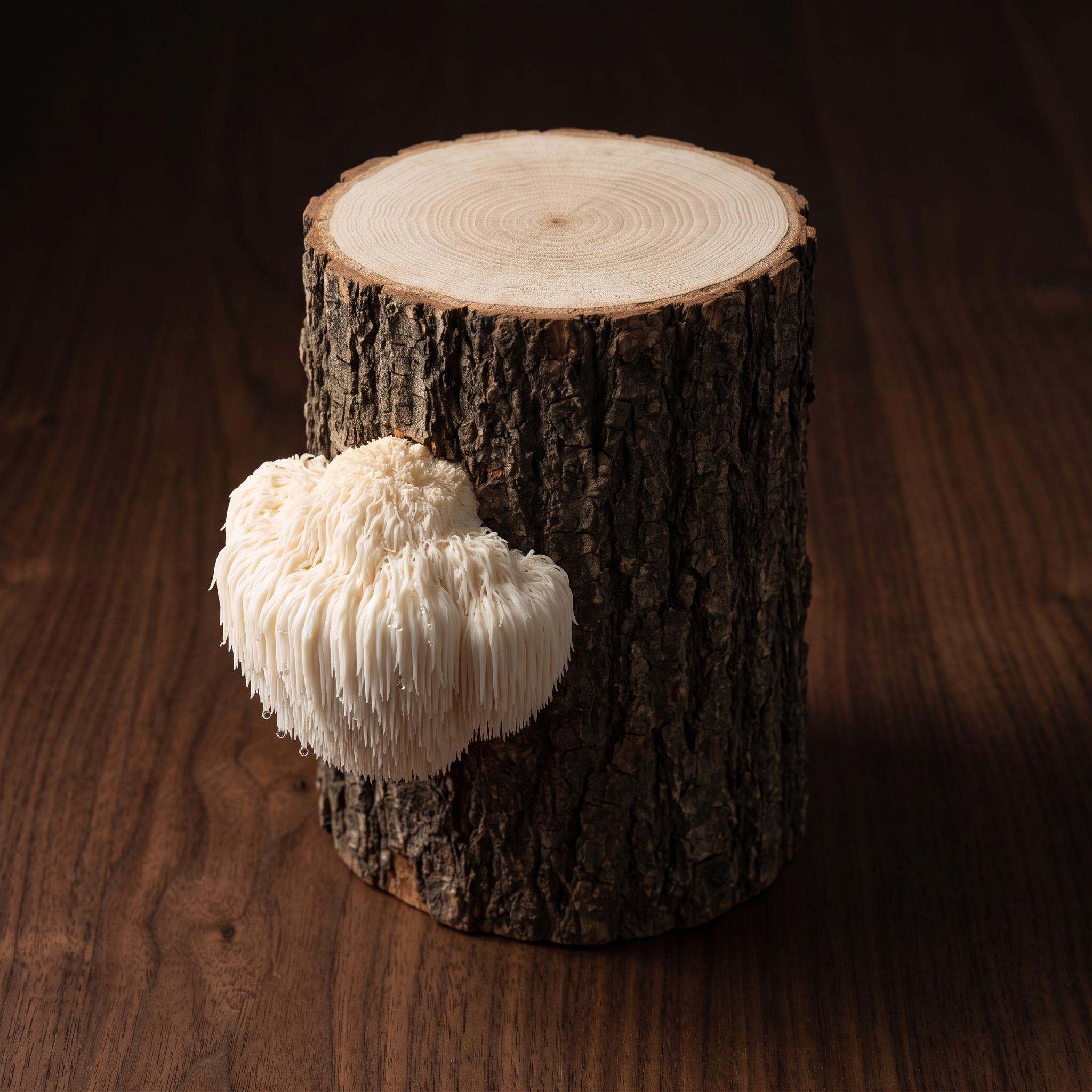 Lion's mane on oak